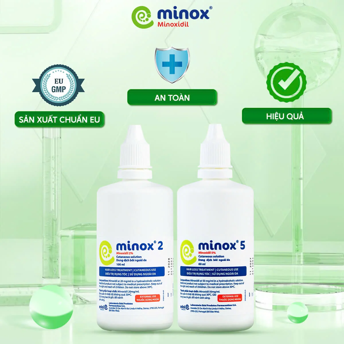 Sản phẩm Minox tăng cường lưu thông máu, phục hồi các nang lông, và cung cấp dưỡng chất để mọc tóc/ râu nhanh chóng
